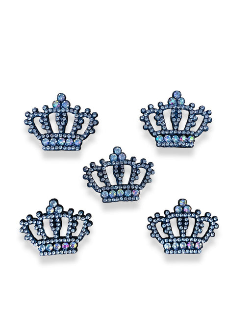 Crown Silver Rhinestone 3.8cm Iron-On Patches