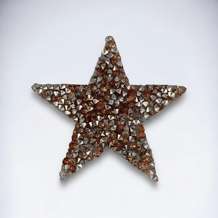 Rhinestone Sparkle Star Iron On Patch