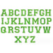 Green Embroidered 7.8cm Iron On Patch Letters