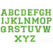 Green Embroidered 11.3cm Iron On Patch Letters