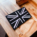 Union Jack GB Black Flag 8cm Embroidered Patch