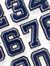 3D chenille 5cm navy iron on patch numbers