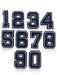 Full set of 3D chenille navy iron on patch numbers