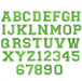 Green Embroidered 11.3cm Iron On Patch Letters & Numbers