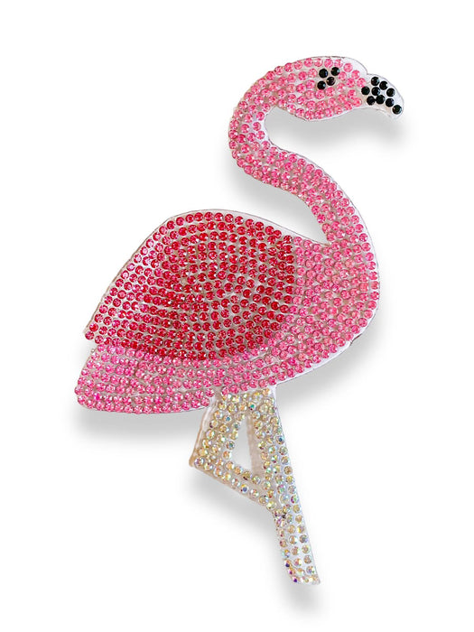 Flamingo Rhinestone Iron-On Patches