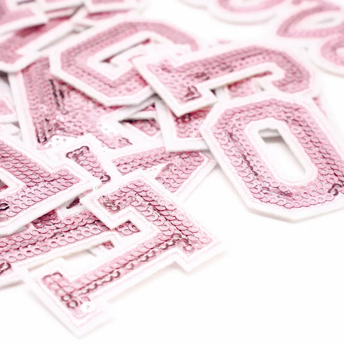 Pink Sequin 5.1cm Iron-On Patch Letters