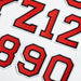 Red 7.8cm Embroidered Iron On Patch Numbers & Letters