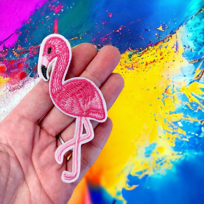 Flamingo Embroidered Iron-On Patches