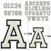 White Embroidered 7.8cm Iron On Patch Letter A