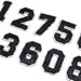 Black & Silver Sequin 5cm Iron-On Patch Numbers