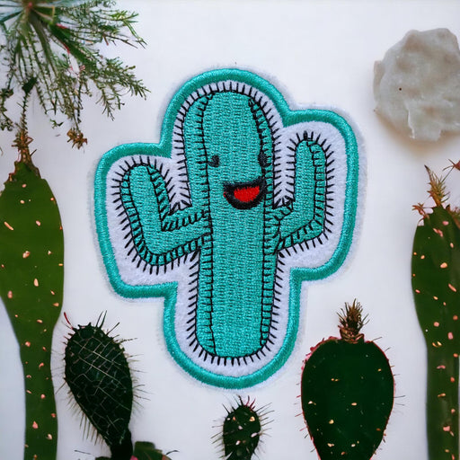 Cactus Embroidered Iron on / Sew on Patch Patches