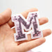 Pink Sequin 5.1cm Iron-On Patch Letter M