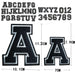 Black Varsity 11.3cm Iron-On Patch Letter A