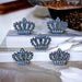 Crown Silver Rhinestone 3.8cm Iron-On Patches