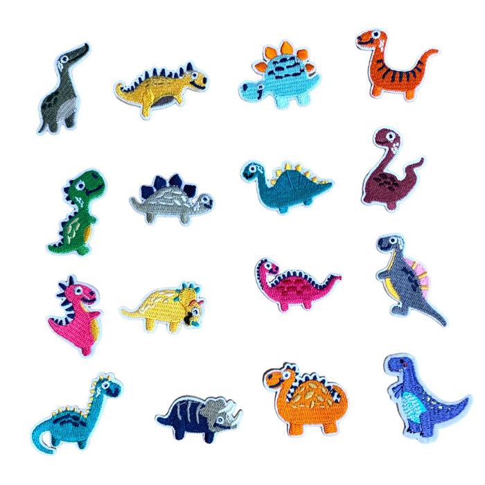 Mini Dinosaur Embroidered Iron-On Patches