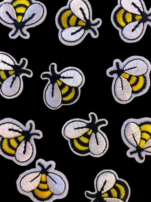 Honey Bee Embroidered 5.5cm Iron-On Patch Letters