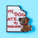 Dog Ate My Homework 5.5cm Embroidered Iron-On Patch