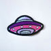 Purple UFO 7.3cm Embroidered Iron-On Patch