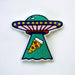 UFO Pizza Abduction Embroidered Iron-On Patch