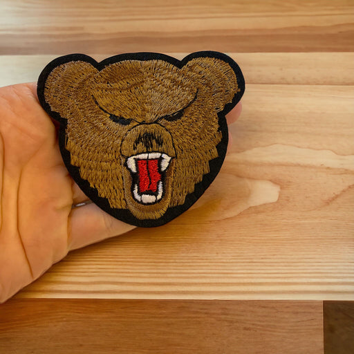 Brown Bear Embroidered 8cm Iron-On Patch