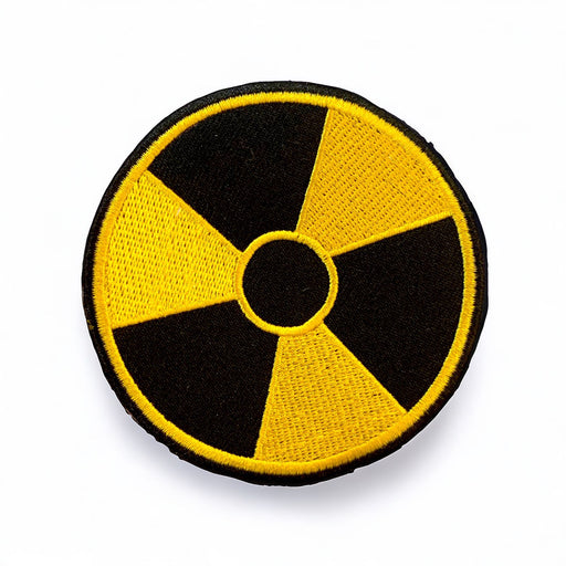 Radioactive Symbol Embroidered 7cm Iron-On Patch