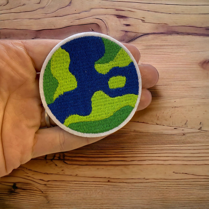 Earth Embroidered Iron-On Patch