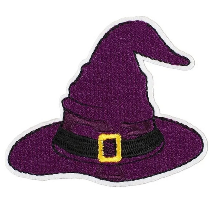 Witches Hat Halloween 7cm Iron-On Patch