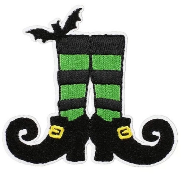 Witches Feet Halloween 7cm Iron-On Patch