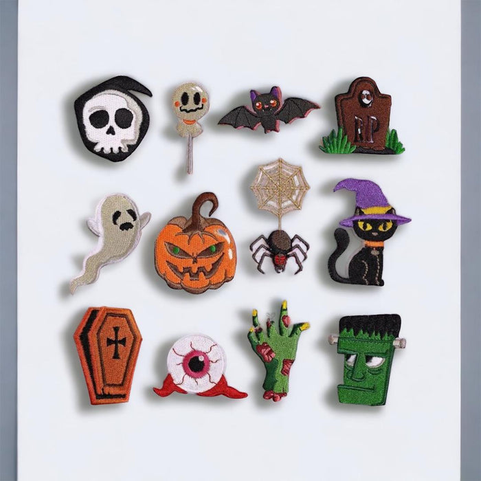 Halloween Embroidered Spooky Trick or Trick Patches Collection