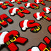 Christmas Santa Hat Chenille 7.5cm Iron On Patch Letters