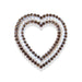 Pearl Gold Rhinestone Heart 6.5cm Iron-On Patches