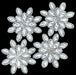 Snowflake Rhinestone 7.6cm Iron-On Patches