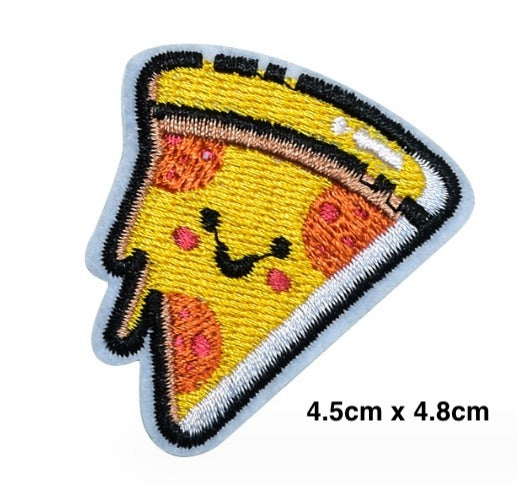 Pizza Slice Embroidered Iron-On Patche