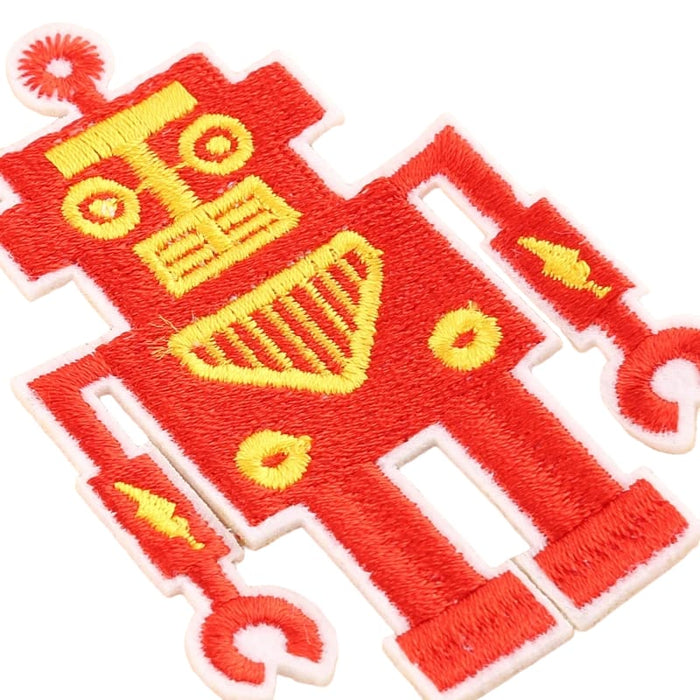 Robot Embroidered Iron-On Patch