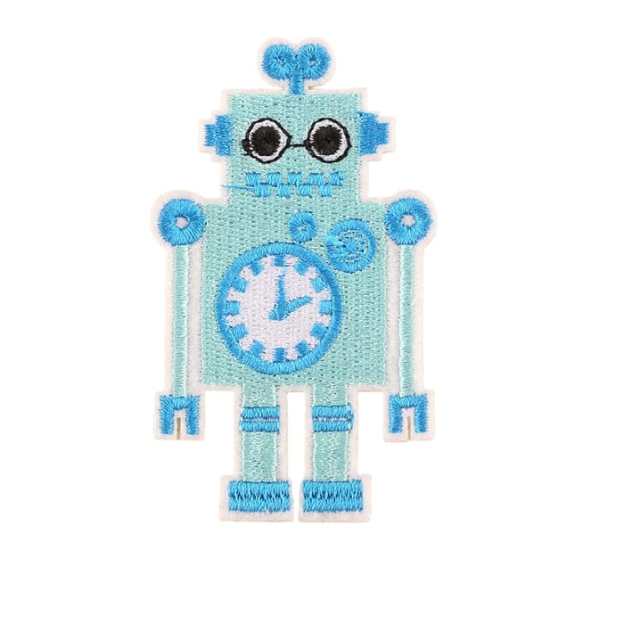 Robot Embroidered Iron-On Patch