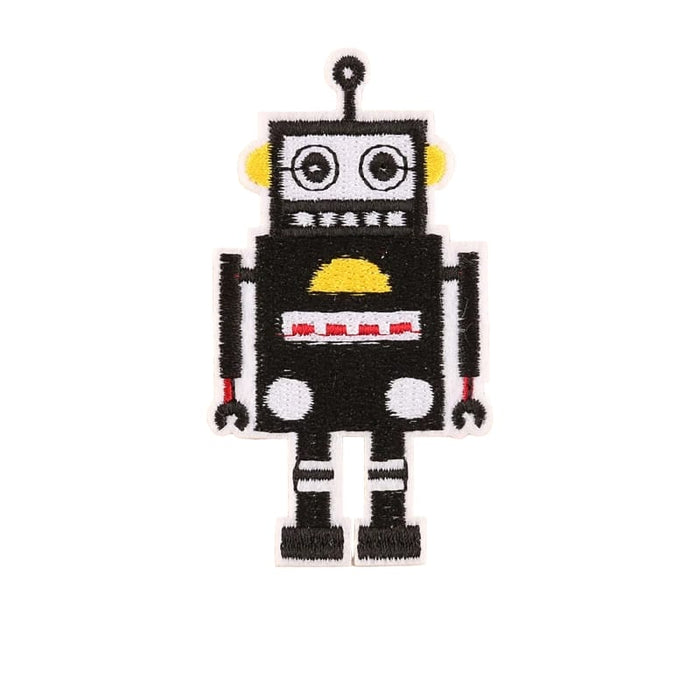 Robot Embroidered Iron-On Patch