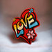 Love Heart Embroidered 7cm Iron-On Patch