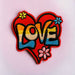 Love Heart Embroidered 7cm Iron-On Patch