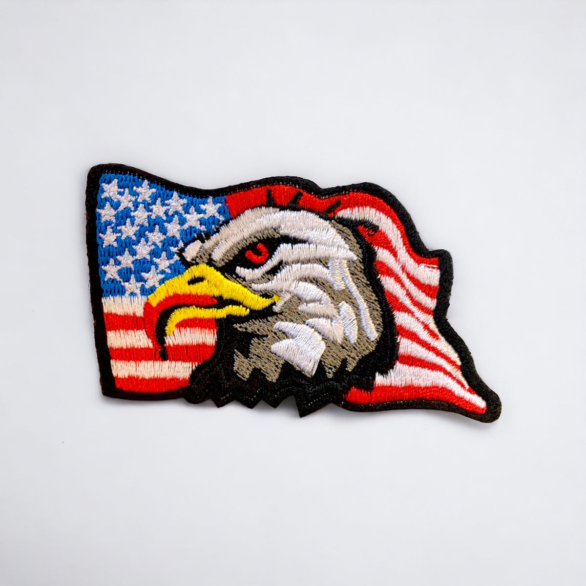 Eagle Usa Flag Embroidered Iron On Patch — Patches R Us 1767