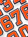 3D Varsity Style Orange 5cm Chenille Iron-On Patch Numbers