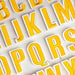 Yellow Embroidered 5cm Iron-On Patch Letters