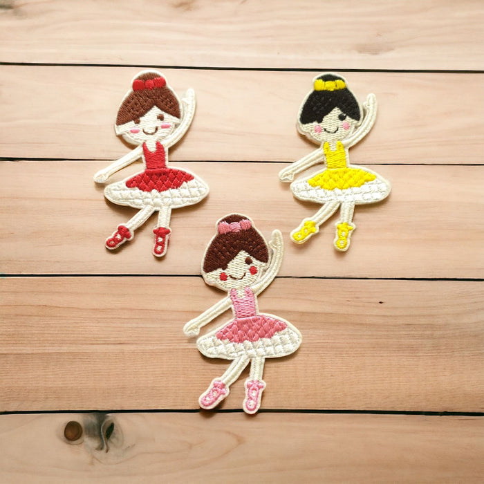 Ballerina Embroidered Iron on / Sew on Patches