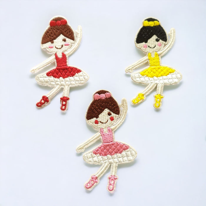 Ballerina Embroidered Iron on / Sew on Patches