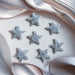 Sparkling silver 3.5cm rhinestone star iron-on patches