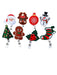 Christmas Themed Embroidered Retractable Pass Holders