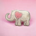 Pearl Rhinestone Elephant 8.8cm Iron-On Patches