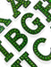 Green 5.5cm Rhinestone Iron On Patch Letters