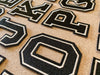 Black Varsity 7.9cm Iron-On Patch Letters