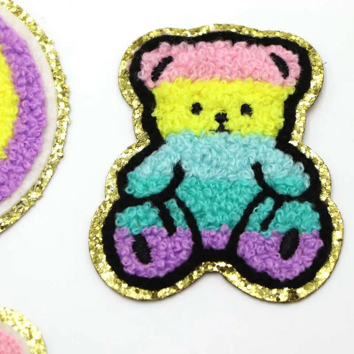  Teddy Chenille Iron on Sew on Patches