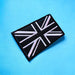 Union Jack GB Black Flag 8cm Embroidered Patch